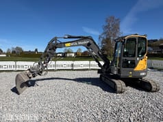Mini Excavator 2018 Volvo ECR58D Kort Hekk Minigraver - Engcon Tiltrotator - Skjær - SMP 210L Pusseskuff