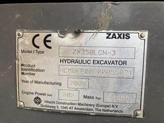 Pelle sur chenilles Hitachi ZX350LCN-3 2008 Pelle sur chenilles Hitachi ZX350LCN-3 2008