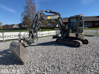 Mini Excavator 2018 Volvo ECR58D Kort Hekk Minigraver - Engcon Tiltrotator - Skjær - SMP 210L Pusseskuff