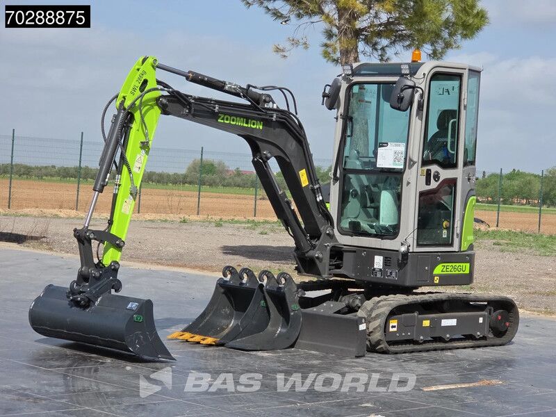 2024 Zoomlion ZE26GU mini excavator, side view