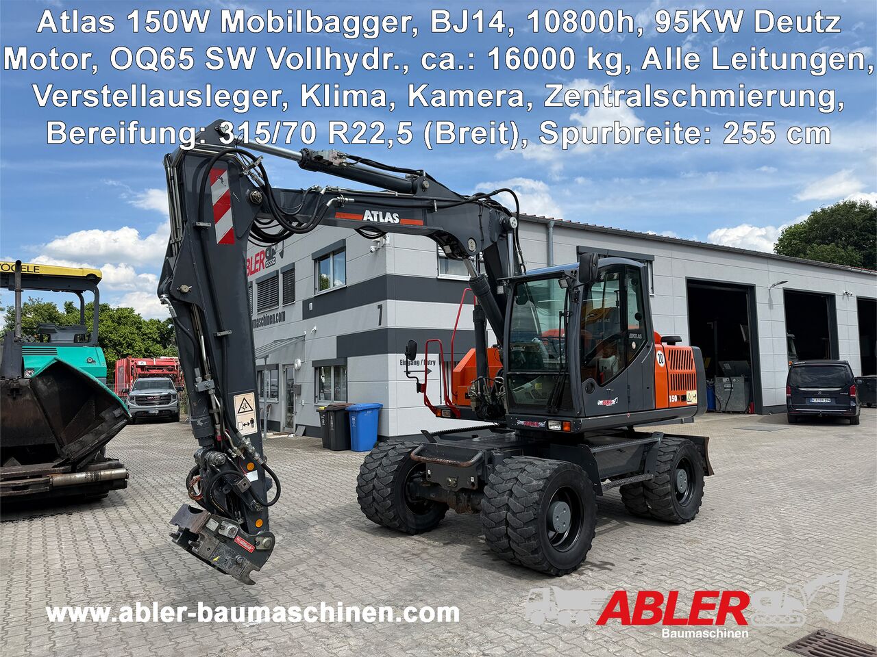 2014 Atlas 150W Wheel Excavator 2014 Atlas 150W Wheel Excavator