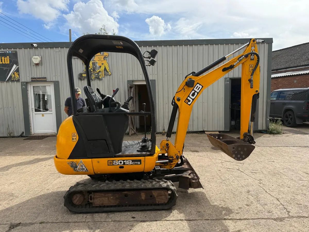 2016 JCB 8018CTS mini excavator, side view 2016 JCB 8018CTS mini excavator, side view