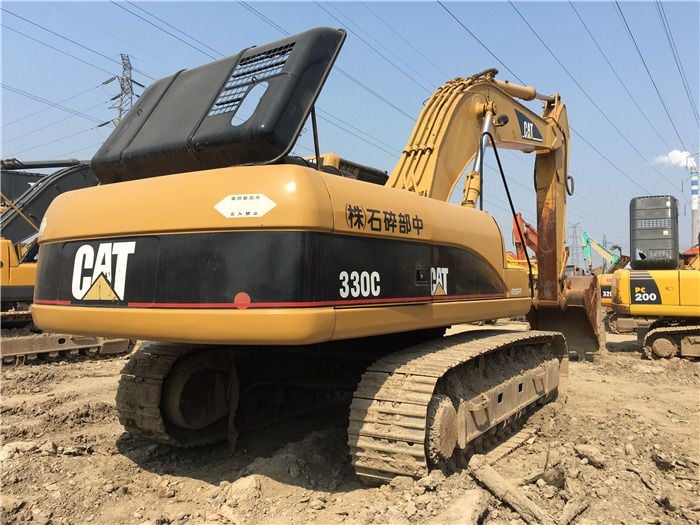 2018 Caterpillar 330C crawler excavator, rear three-quarter view 2018 Caterpillar 330C crawler excavator, rear three-quarter view