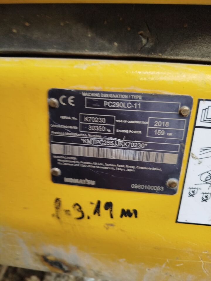 2018 Komatsu PC290LC-11 Crawler Excavator 2018 Komatsu PC290LC-11 Crawler Excavator