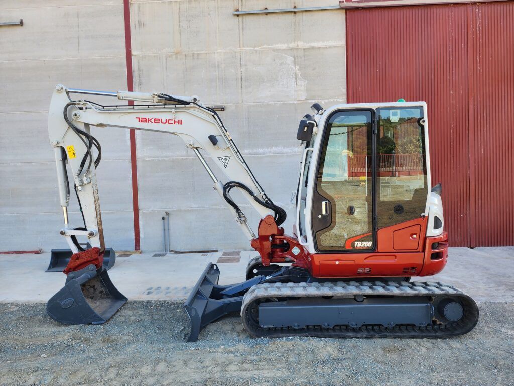 2018 Takeuchi TB260 mini excavator, side profile view 2018 Takeuchi TB260 mini excavator, side profile view