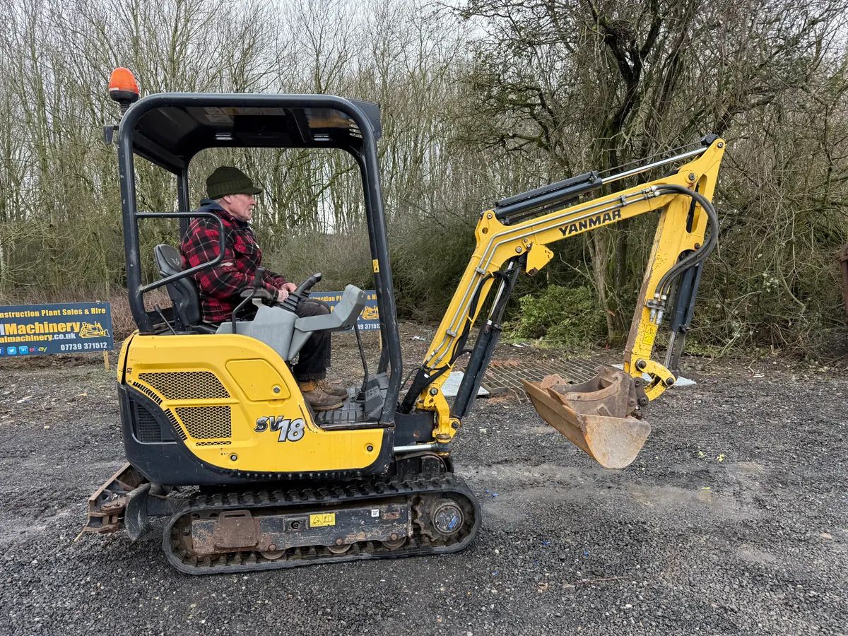 2019 Yanmar SV18 mini excavator, side view 2019 Yanmar SV18 mini excavator, side view