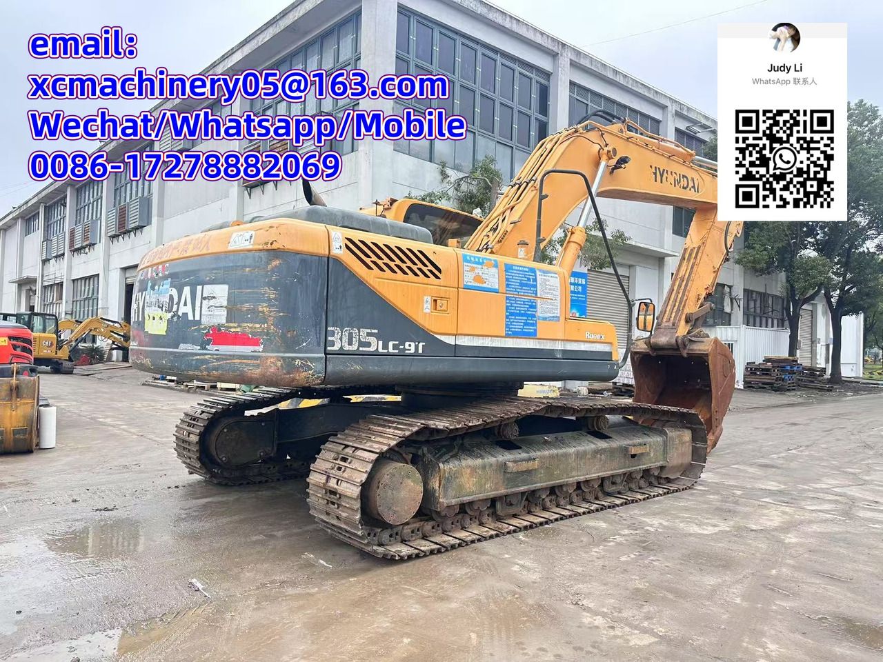 2020 Hyundai 305LC-9T crawler excavator rear three-quarter view 2020 Hyundai 305LC-9T crawler excavator rear three-quarter view