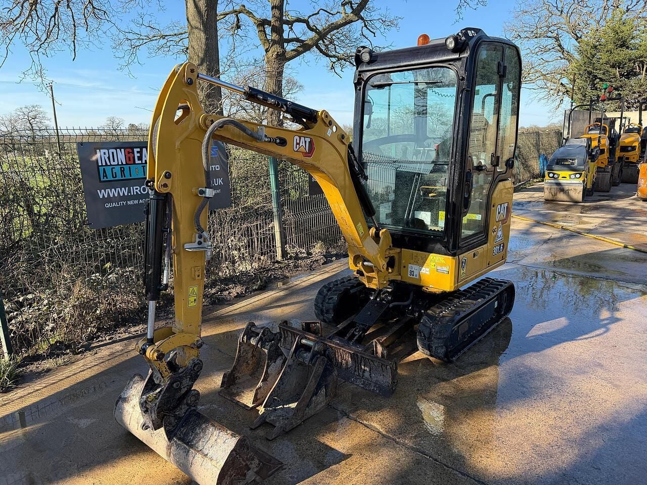 2021 Caterpillar 301.6 mini excavator, front three-quarter view