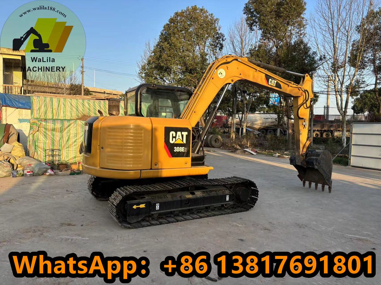 2022 Caterpillar 308E2CR mini excavator, side profile view 2022 Caterpillar 308E2CR mini excavator, side profile view