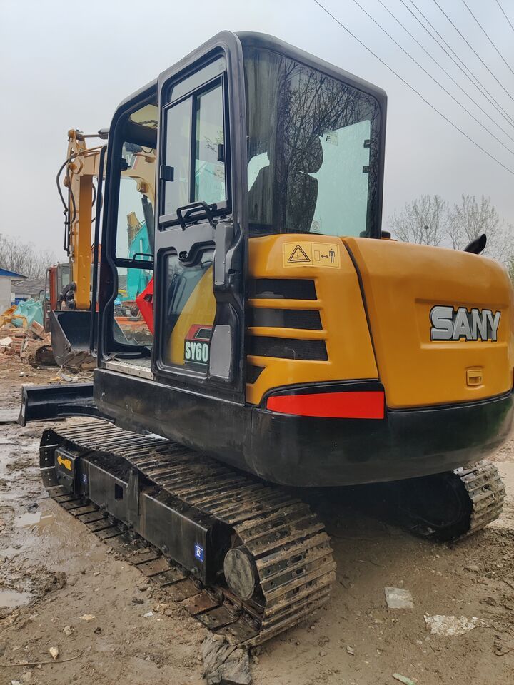 2022 Sany SY60 mini excavator, rear three-quarter view 2022 Sany SY60 mini excavator, rear three-quarter view