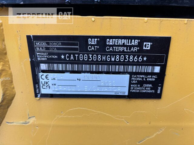 2023 Caterpillar 308-06A Mini Excavator