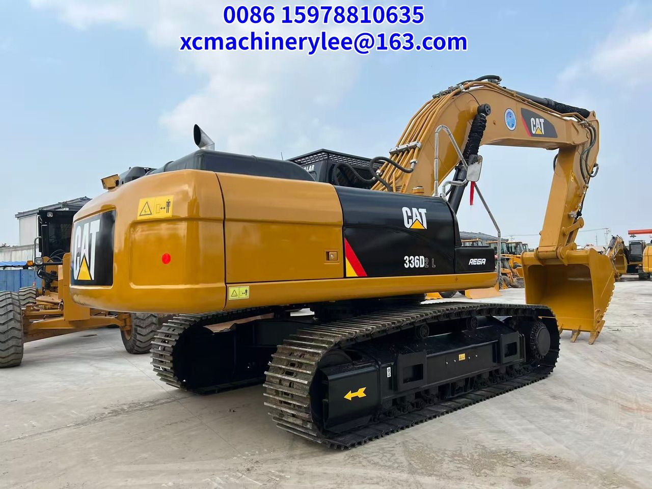 2023 Caterpillar 336D2 L crawler excavator, rear three-quarter view 2023 Caterpillar 336D2 L crawler excavator, rear three-quarter view