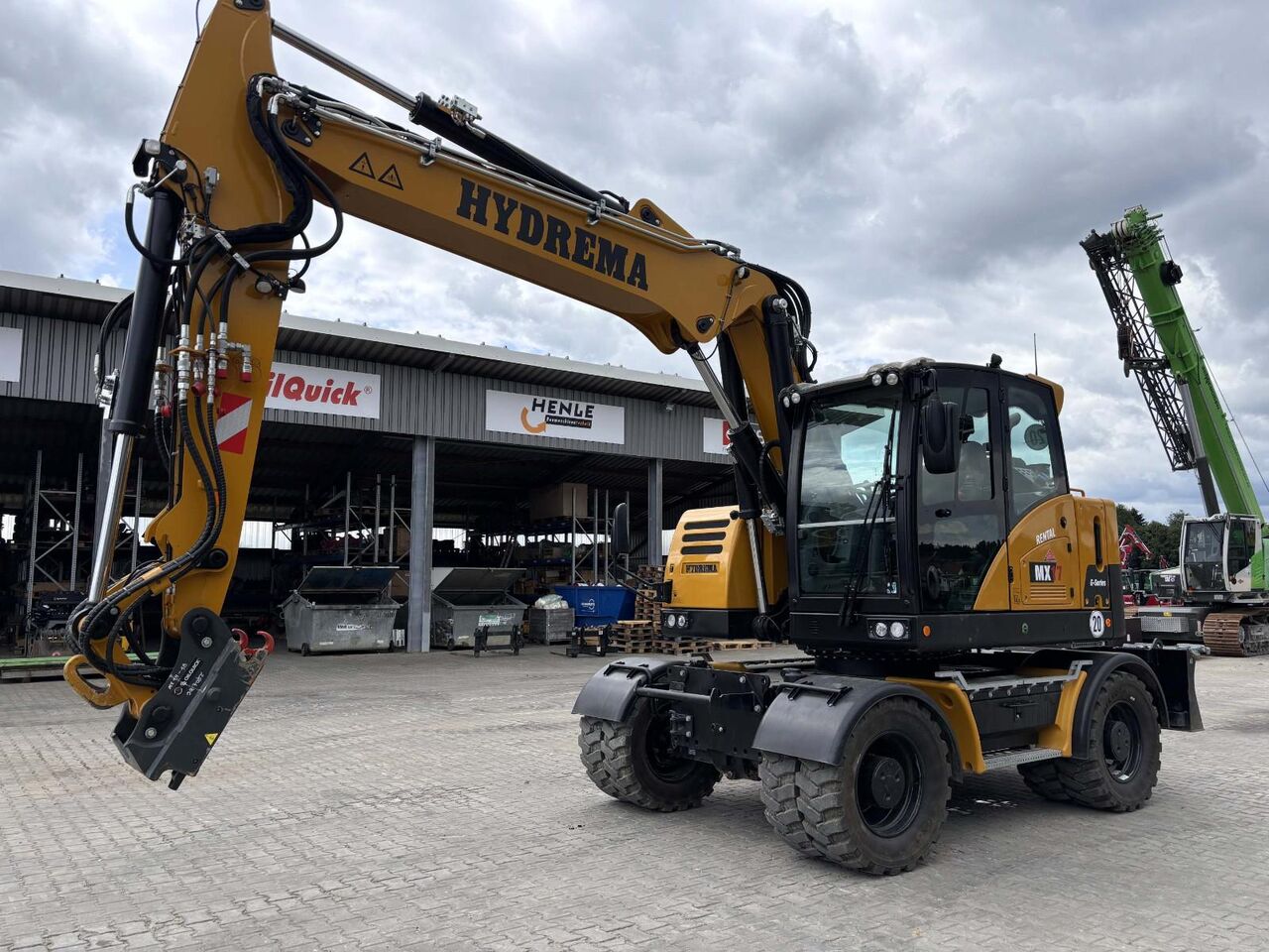 2023 Hydrema MX17G wheel excavator, front three-quarter view