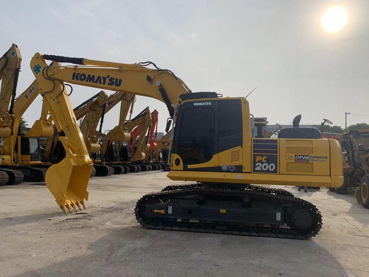 2023 Komatsu PC200-7 crawler excavator side view 2023 Komatsu PC200-7 crawler excavator side view