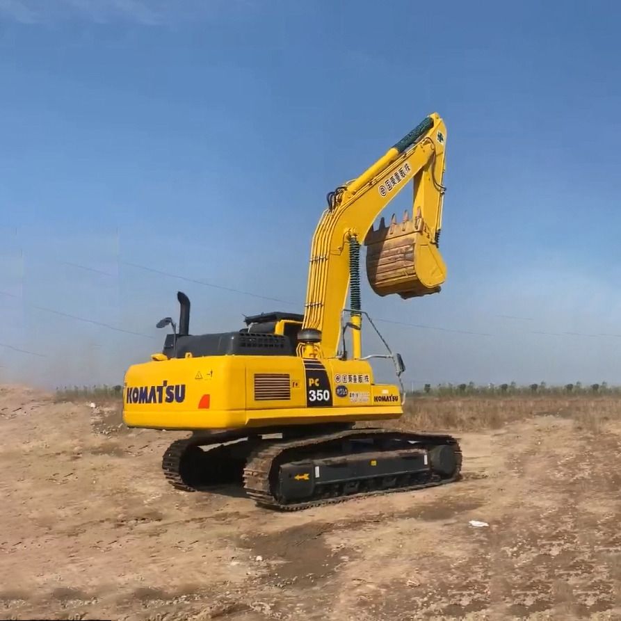 2024 Komatsu PC350-8 crawler excavator, rear three-quarter view 2024 Komatsu PC350-8 crawler excavator, rear three-quarter view