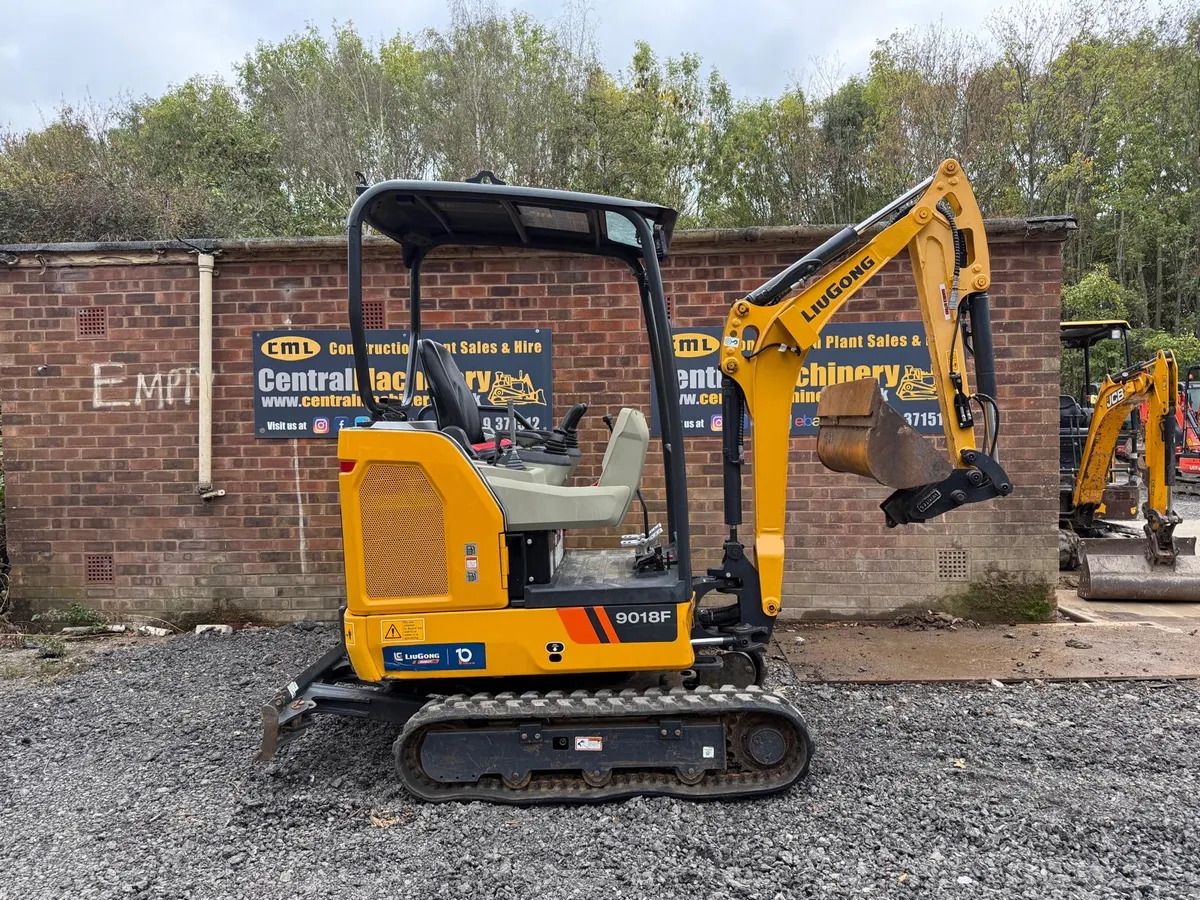 2024 LiuGong 9018F mini excavator, side profile view 2024 LiuGong 9018F mini excavator, side profile view
