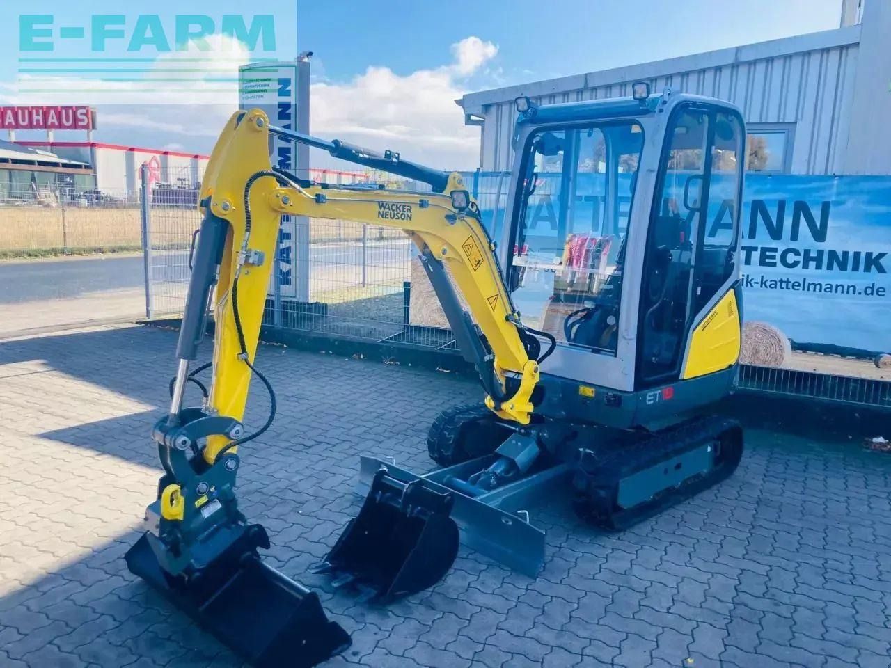 2024 Wacker Neuson ET18 mini excavator, front three-quarter view