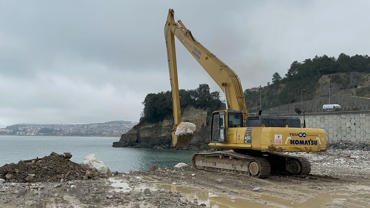 2023 Galen Komatsu 450 LC demolition excavator, rear three-quarter view