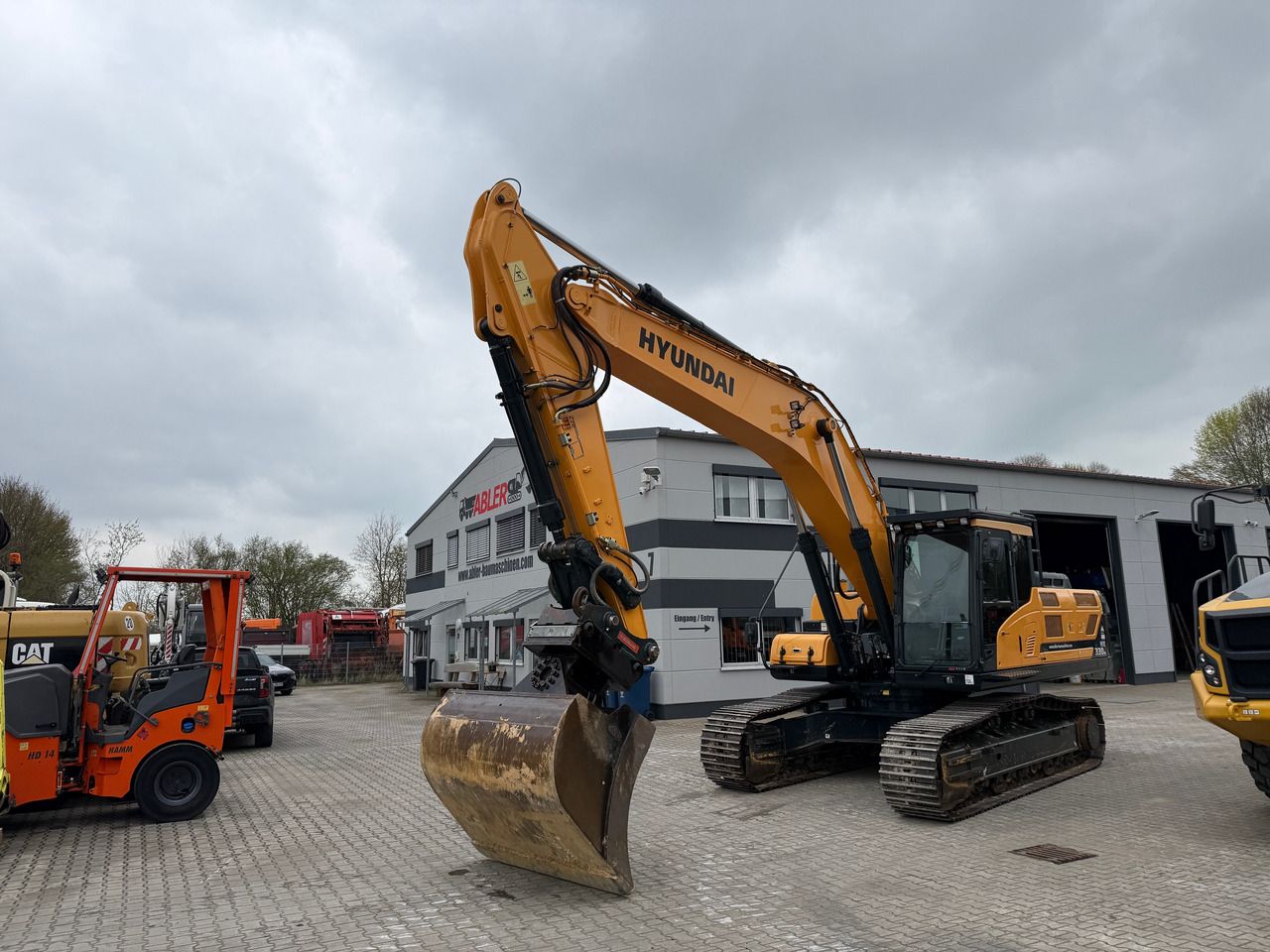 2017 Hyundai HX330 NL crawler excavator, front three-quarter view