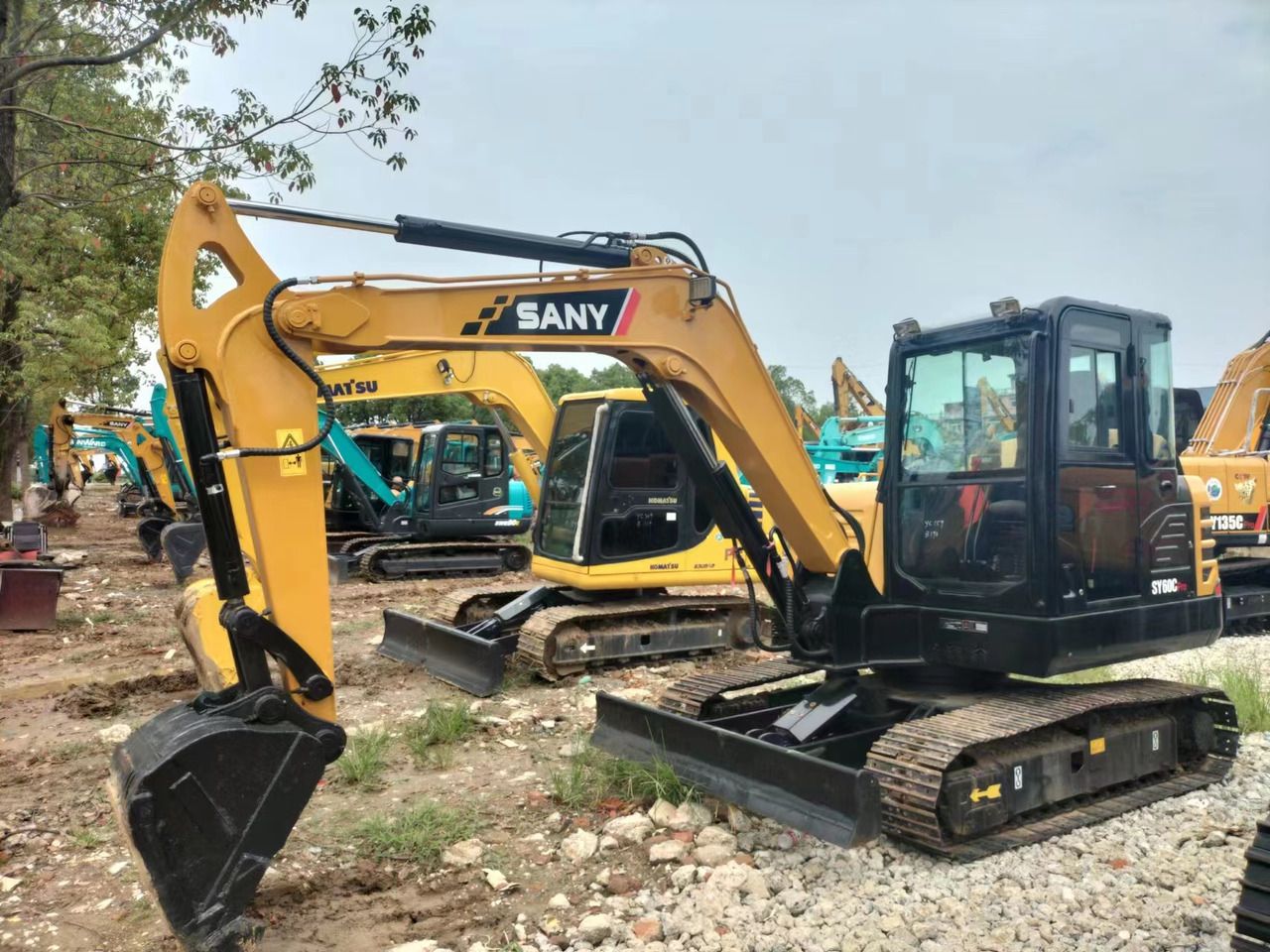 2024 Sany SY60C Mini Excavator, side profile view