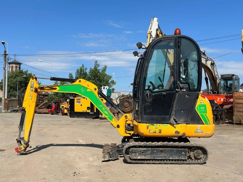 2017 JCB 8018 mini excavator, side view