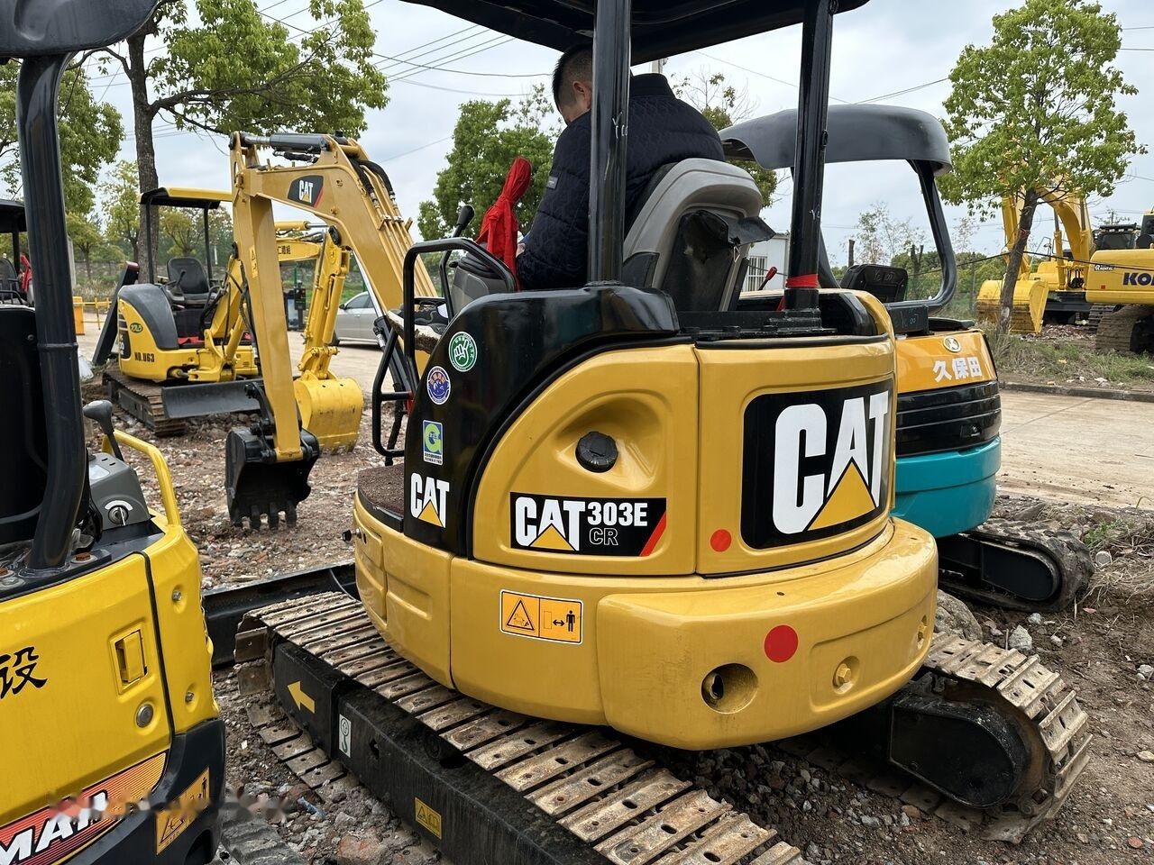 Caterpillar 303E CR mini excavator rear view