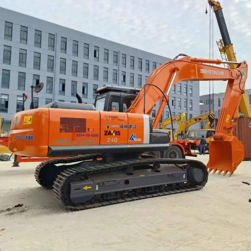 Hitachi Zaxis 240 crawler excavator, rear three-quarter view