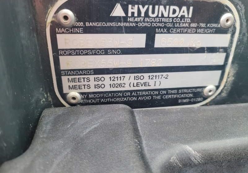 2014 Hyundai R55W-9 Excavadora de Ruedas