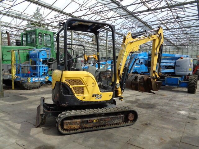 2022 Yanmar SV22 mini excavator, three-quarter view