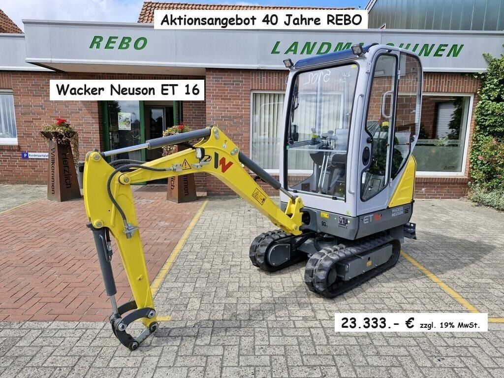 2023 Wacker Neuson ET16 mini excavator, side view