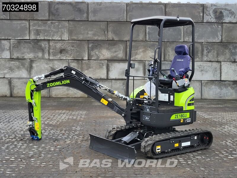 New 2025 Zoomlion ZE18GU Mini Excavator