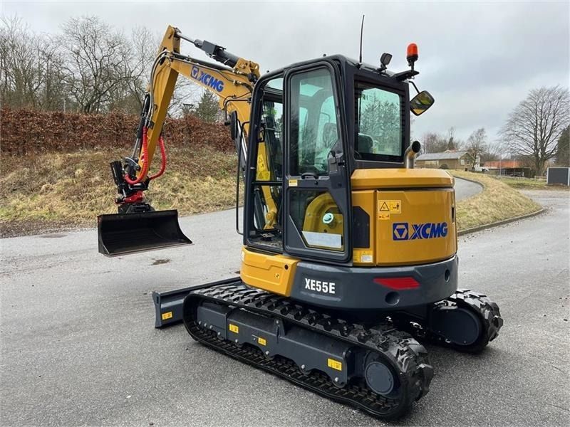 XCMG XE55E crawler excavator, rear three-quarter view XCMG XE55E crawler excavator, rear three-quarter view